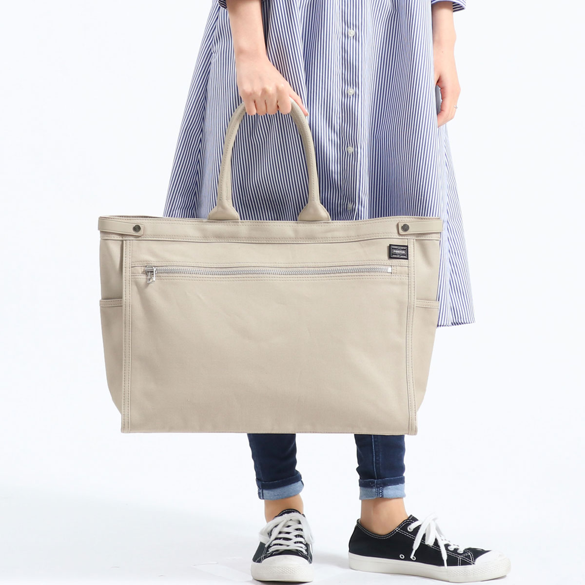 ポーター ネイキッド トートバッグ(L) 667-09468 吉田カバン PORTER NAKED TOTE BAG(L) レディース 大きめ A4  B4 横 ブランド