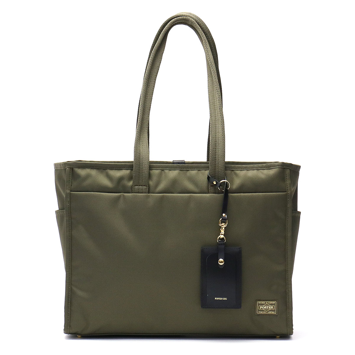 PORTER ブラック トートバッグ STAND TOTE BLACK LEATHER(スタンドトート ブラックレザー) TOTE