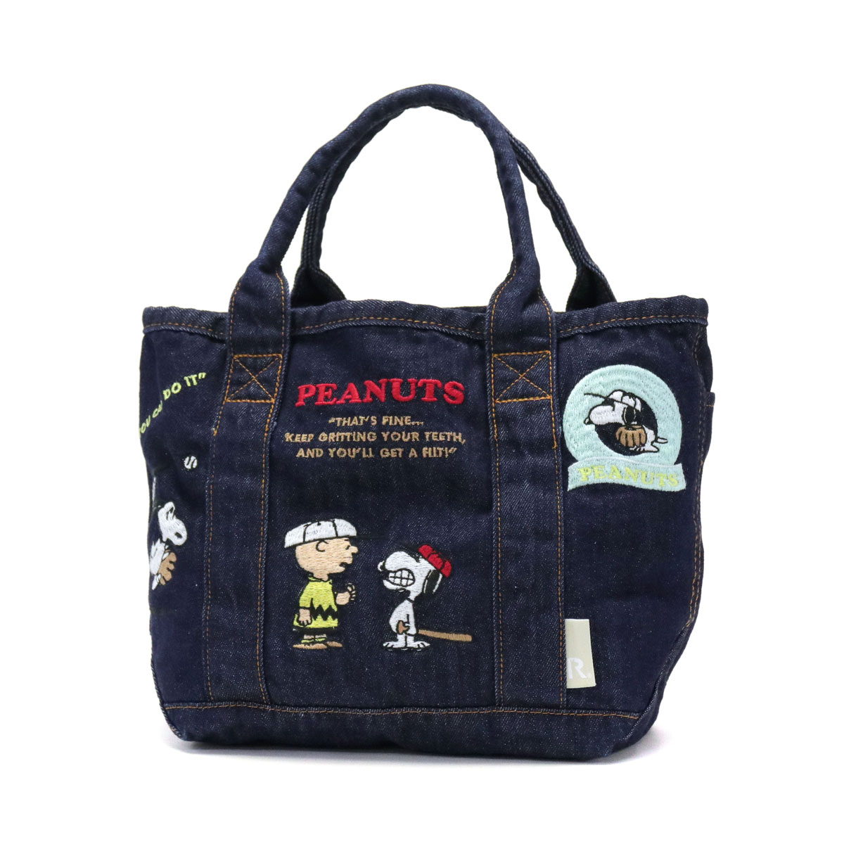 最大39%★11/1限定 ルートート トートバッグ ROOTOTE DELI IP.デリ.デニム.Peanuts-7R デニム A5 ミニ  デニムバッグ 刺繍 軽量 スヌーピー SNOOPY レディース