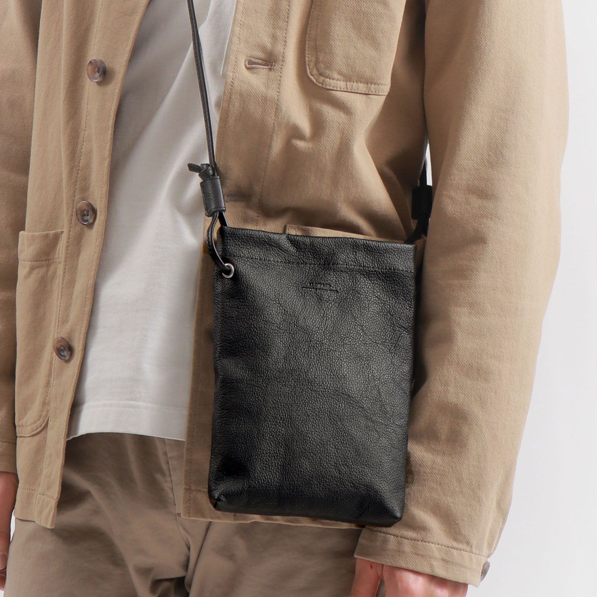 スロウ ショルダーバッグ SLOW embossing leather shoulder bag S...