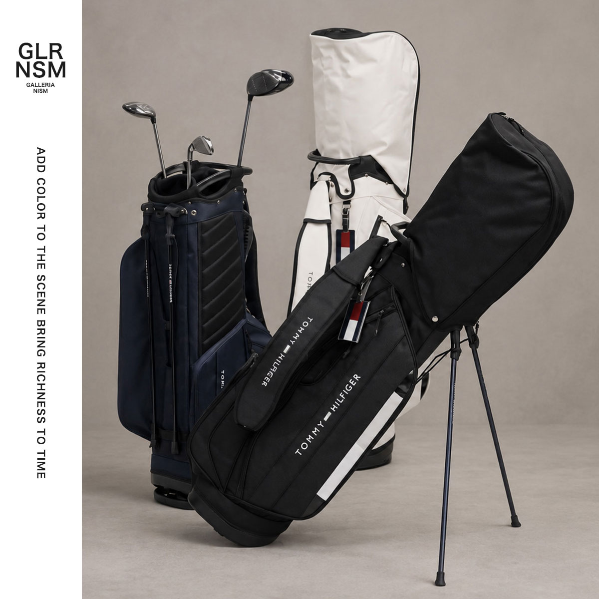 TOMMY HILFIGER GOLF トミー ヒルフィガー ゴルフ 合皮 スタンド