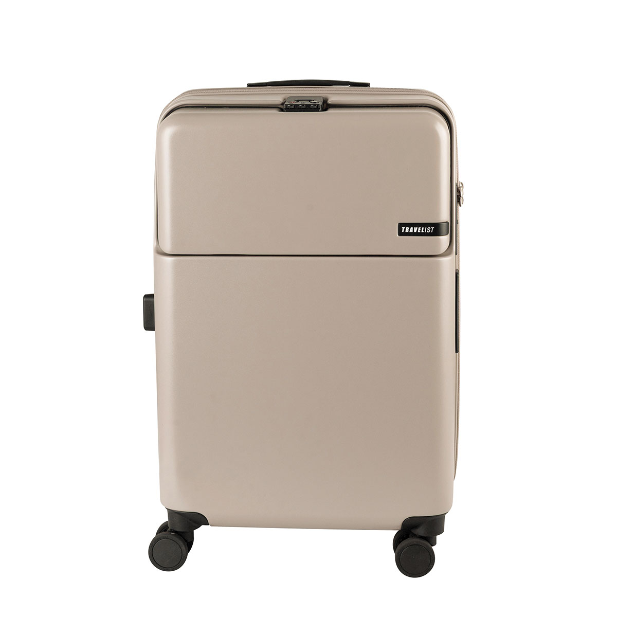 最大39%★8/1限定 正規品3年保証 トラベリスト スーツケース Mサイズ フロントオープン TRAVELIST ワンタッチ 拡張 軽量 51〜61L 5〜6泊 ファースト | TRAVELIST | 02