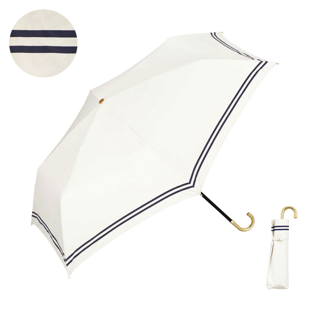 【新品未使用タグ付き】Wpc. UVカット2段折りたたみオフホワイト 50cm 新品未使用 Wpc. UVカット2段折りたたみ オフホワイト 50cm