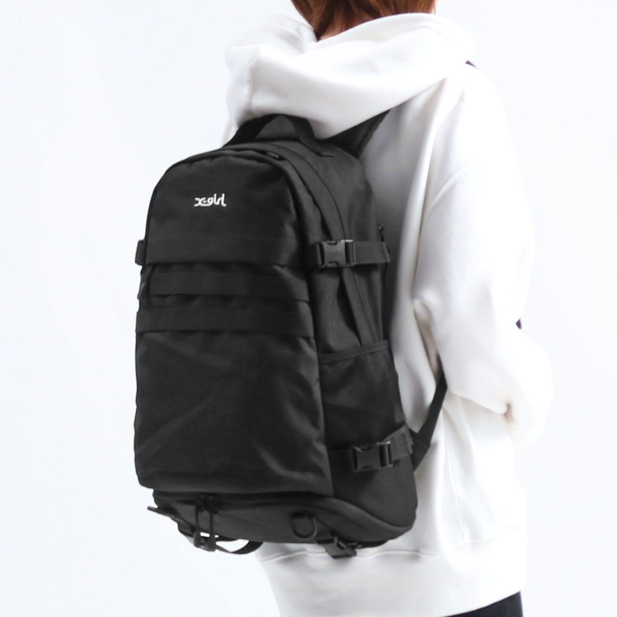 エックスガール リュック X-girl MILLS LOGO ADVENTURE BACKPACK A4