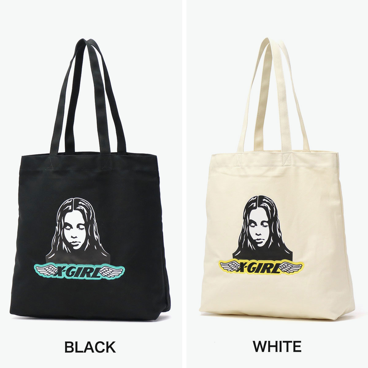 早い者勝ち X-girl ANGEL FACE PATCH TOTE BAG アクセントに◎ ANGEL FACE PATCH TOTE BAG（トートバッグ）｜X-girl（エックス