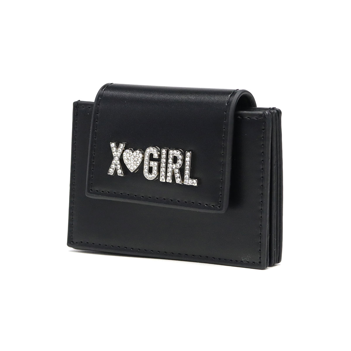 すぐ届く☆X-girl カードケース ラインストーンギフトにも◎ X-girl 最大42%☆7/15限定 エックスガール カードケース 薄型
