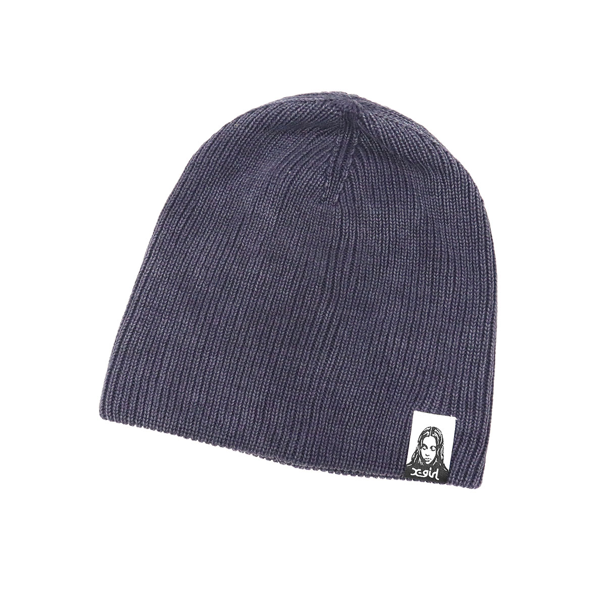 【美品】ICNY ニット帽 黒 ウール100% フリーサイズ フリース裏地 ニットキャップ 裏ボア リブ 帽子 ニット帽 ワッチ 防寒 秋冬