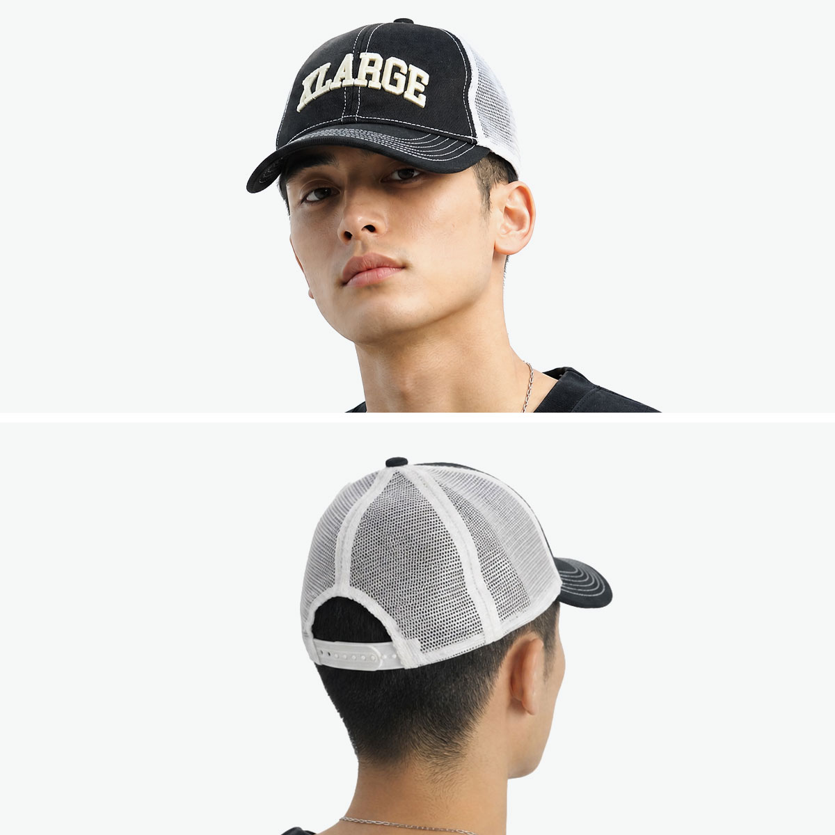 XLARGE エクストララージ キャップ ベースボールキャップ サイズ調整 メッシュキャップ ARCH LOGO MESH CAP 101262051007 BLACK ギャレリア Bag Luggage マイルが使える・貯まるショッピングモール