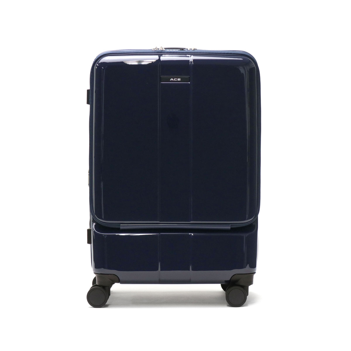 最大53%★6/1迄 特典付 エース スーツケース Mサイズ ACE キャリーケース 46L 57L フロントオープン M 拡張 軽量 4輪 キャスターストッパー フォールズ 06906の画像
