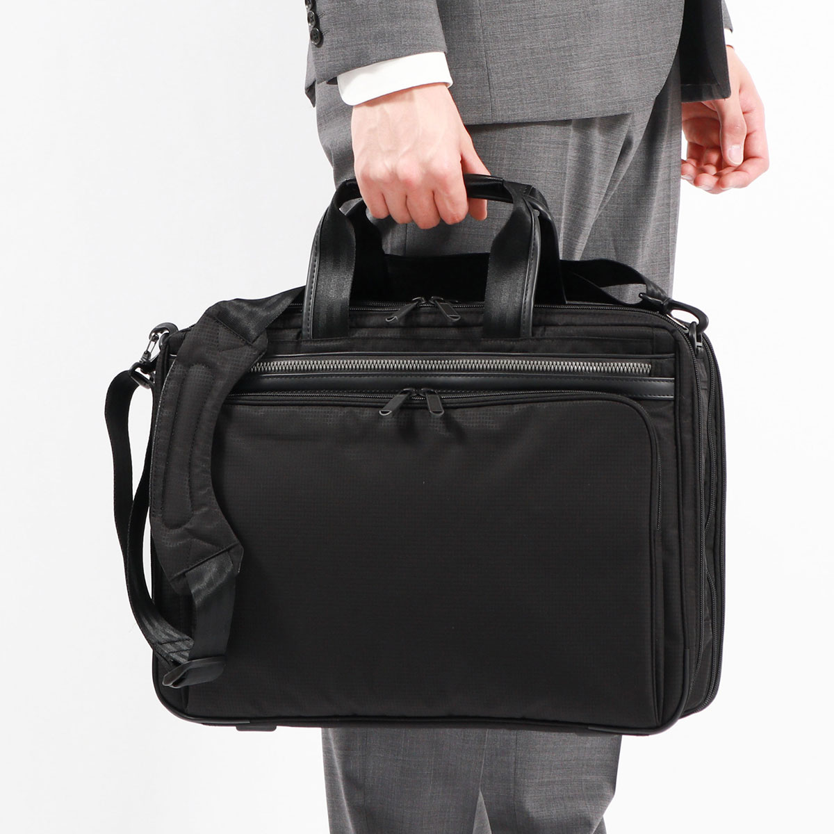 美品✨ ACEGENE ビジネスバッグ　通勤　2way ブラック　レザー ace. GENE LABEL トートバッグ ビジネスバッグ エースジーン ace.GENE