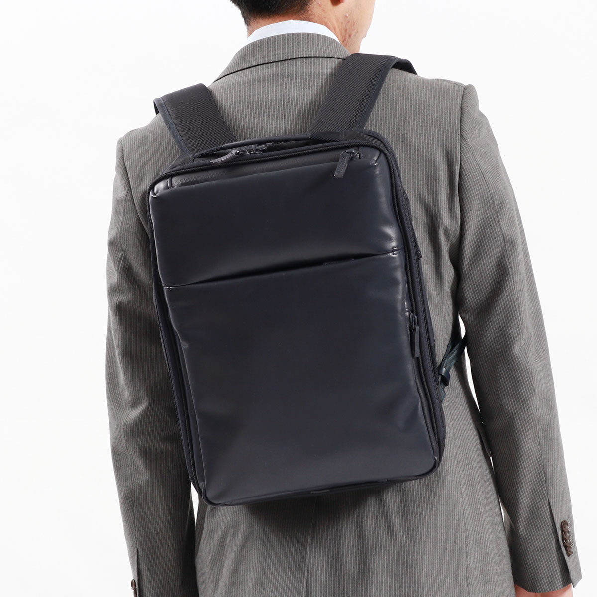最大50%★5/25限定 正規品5年保証 エースジーン リュック メンズ シンプル ace.GENE 本革 ナイロン 通勤 A4 撥水 PC ビジネスリュック ガジェタブル DPL 30521の画像