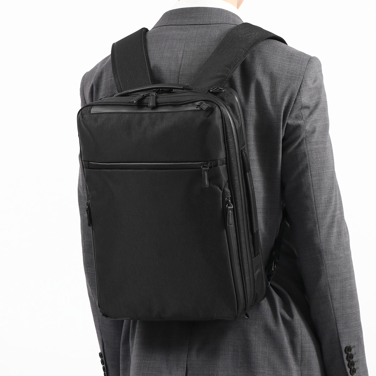 最大50%★5/25限定 正規品5年保証 エースジーン ビジネスバッグ メンズ 3WAY リュック ace.GENE B4 A4 PC収納 大容量 40代 50代 ACE GADGETABLE HEATHER2 68295の画像