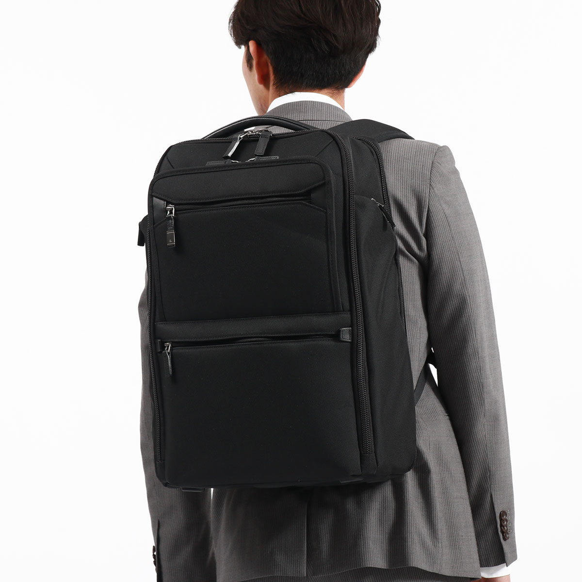 最大50%★5/25限定 正規品5年保証 エースジーン リュック メンズ 大容量 シンプル 黒 ace.GENE ビジネス バッグ 通勤 ブランド 撥水 A3 24L 2層 EVL-4.0 68307の画像
