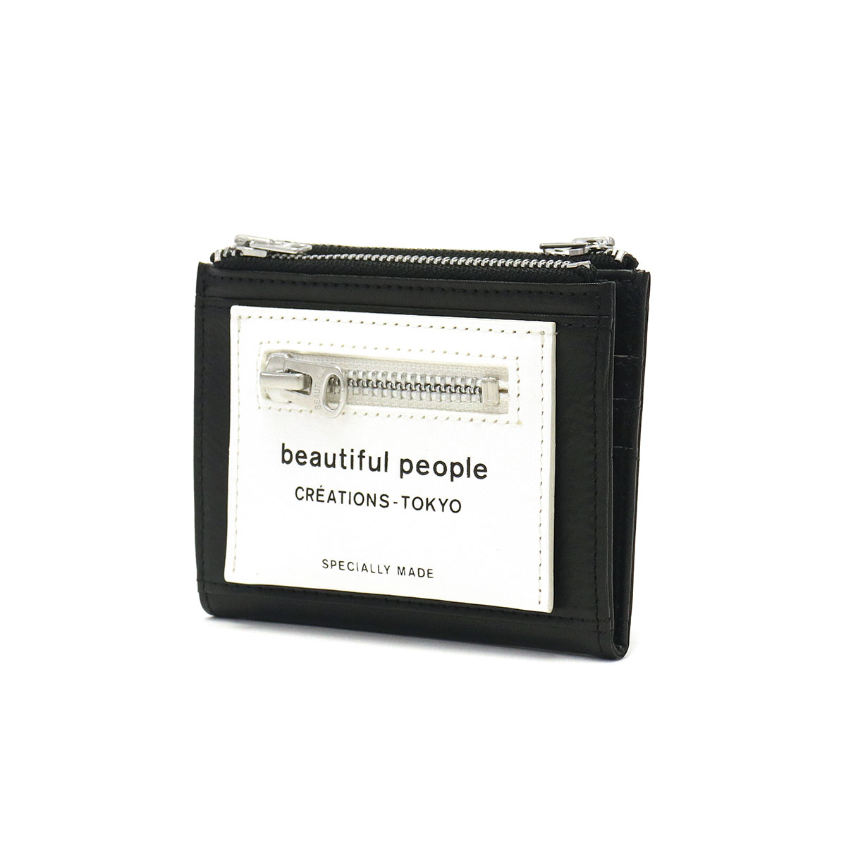 beautiful people 黒 レザー 二つ折り財布 beautiful people 最大55%☆8/29〜 ビューティフルピープル 二