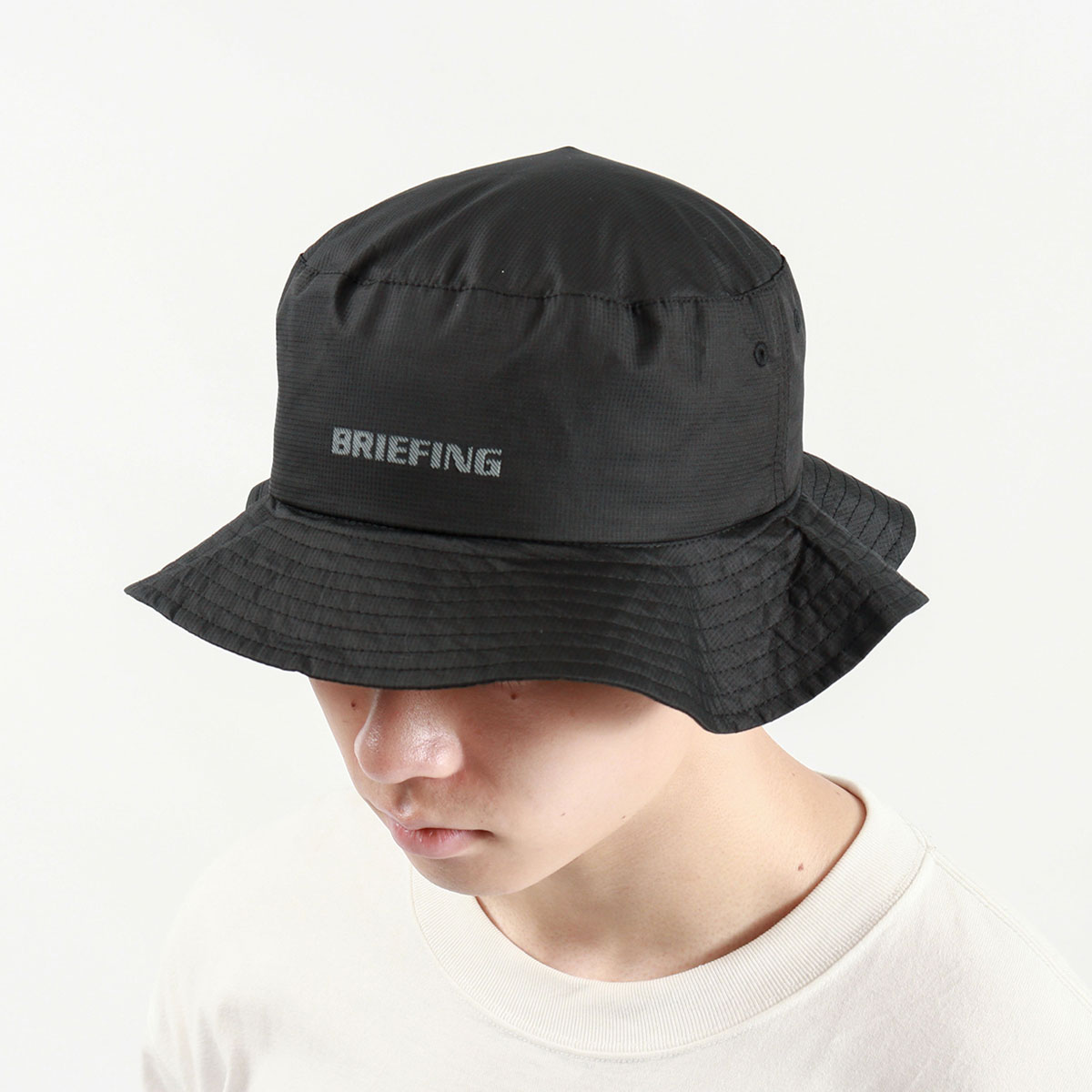 【美品】ブリーフィング バケットハット 黒　撥水タイプ BRIEFING 最大42%☆土日限定 日本正規品 ブリーフィング ハット