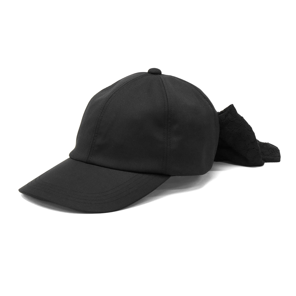 カシラ、リボン付き ブラック ベースボールキャップ美品 CA4LA（カシラ） 最大52%☆9/13迄 キャップ レディース 帽子 日焼け