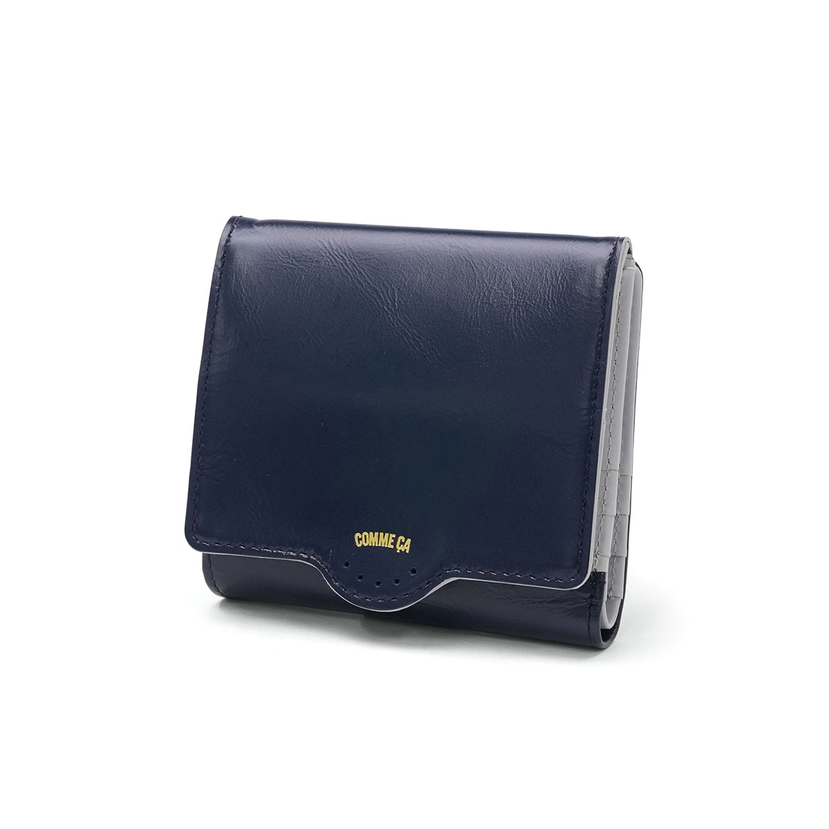 r COMME CA DU MODE クロコ型押し牛革 二つ折り財布 新品 COMME CA（コムサ） 最大51%☆7/3限定 二つ折り財布 レディース 財布