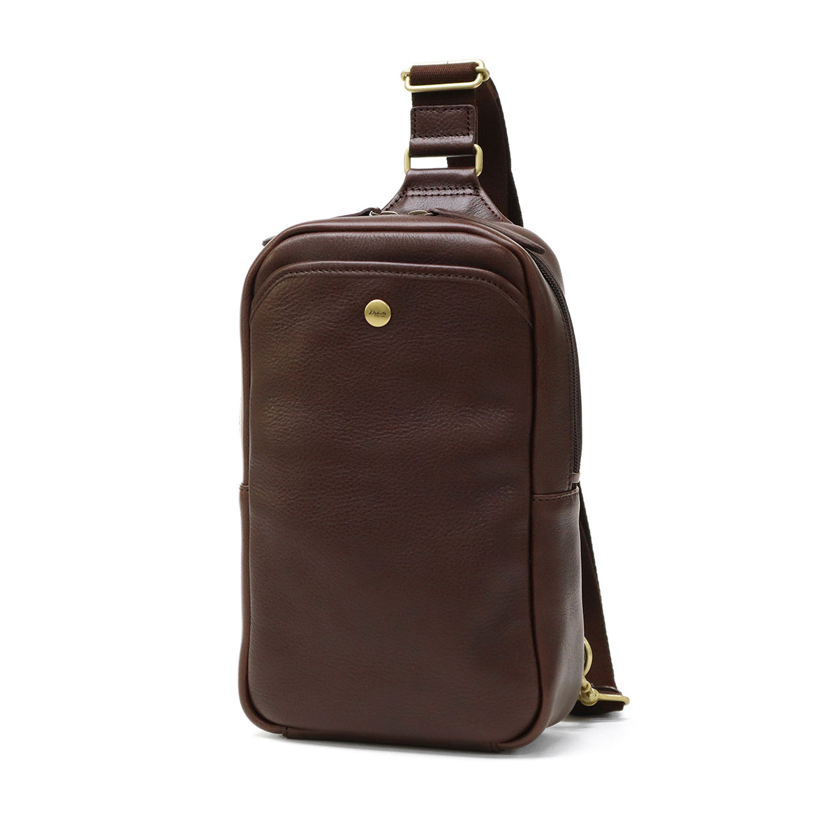 【美品】Dakota ダコタ ブラックレーベル ボディバッグ 本革 ブラウン Dakota BLACK LABEL 最大51%☆4/23迄 ダコタブラックレーベル ボディ