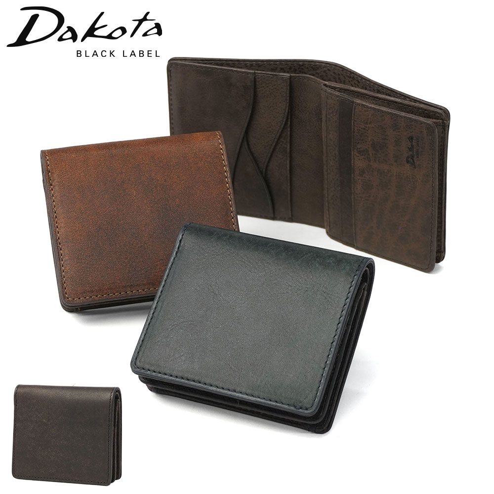 ダコタ　二つ折財布　黒　新品未使用 Dakota BLACK LABEL 最大52%☆9/13迄 ダコタブラックレーベル 二つ折り