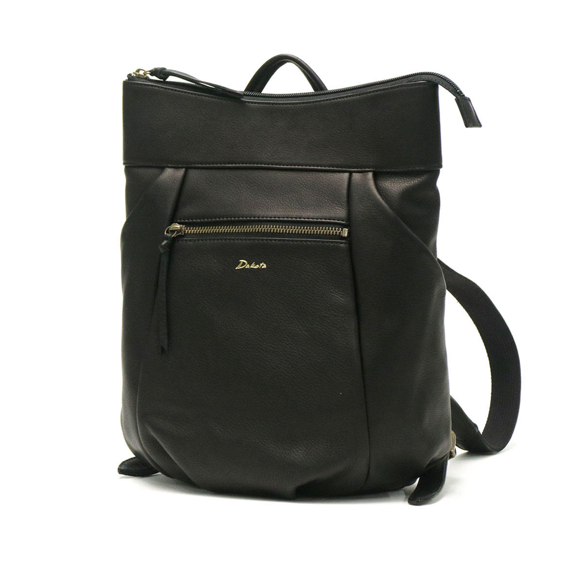 【値下げ】ダコタ Dakota レザーリュック　ブラック／大容量／男女兼用 Dakota（ダコタ） 公式 Dakota BLACK LABEL ダコタブラックレーベル