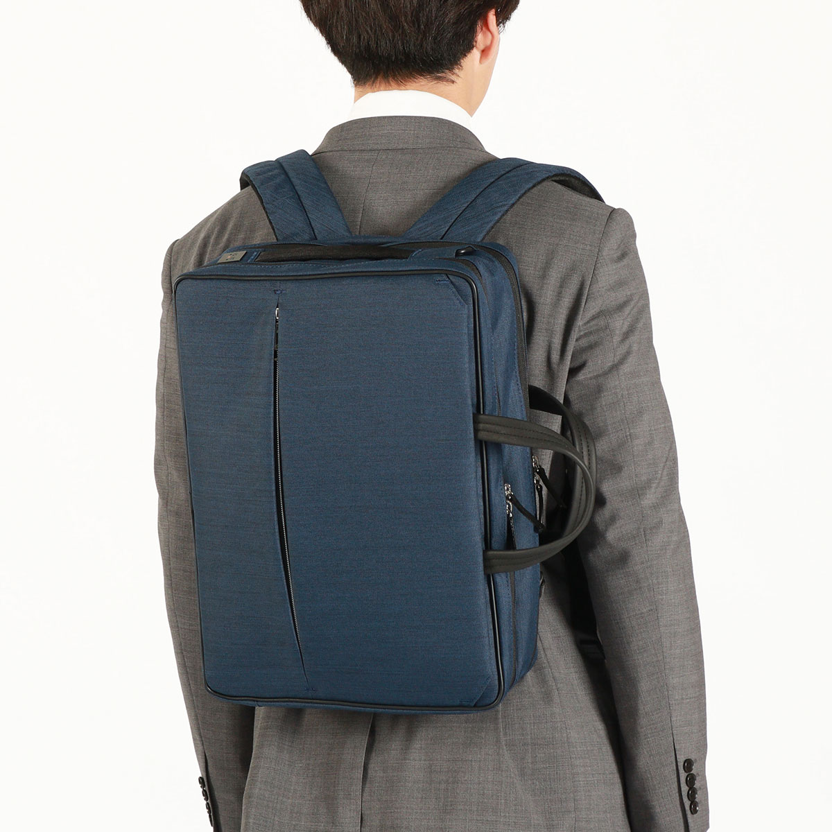 最大50%★5/25限定 IS/IT ビジネスバッグ メンズ 大容量 3WAY イズイット バッグ ビジネスリュック A4 B4 3WAYブリーフ 通勤 出張 撥水 2室 ルシェルII 962514の画像