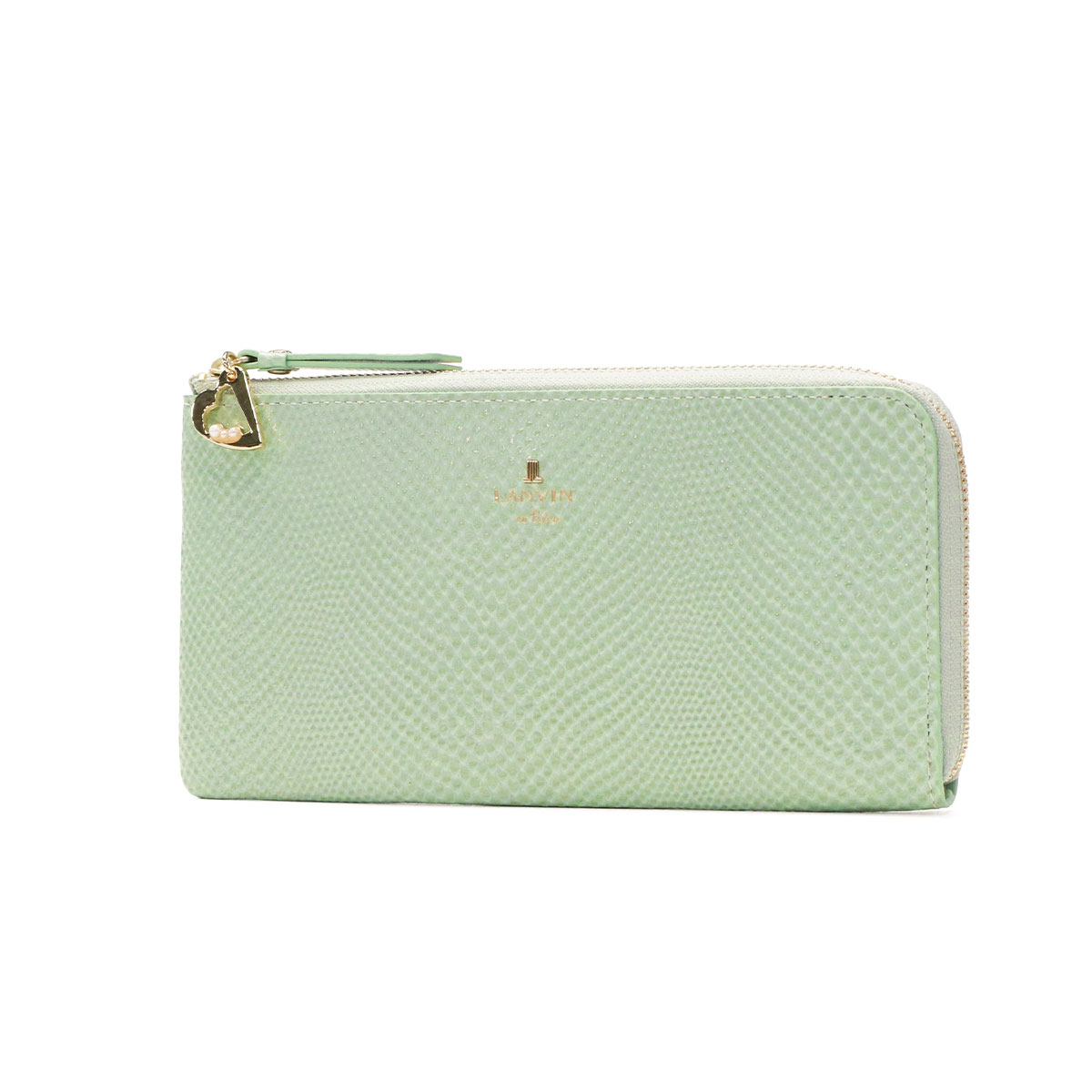 新品 ランバンオンブルー 長財布 かぶせ エナメル ロゴ LANVIN en Bleu 最大40%☆7/25限定 ランバンオンブルー 財布