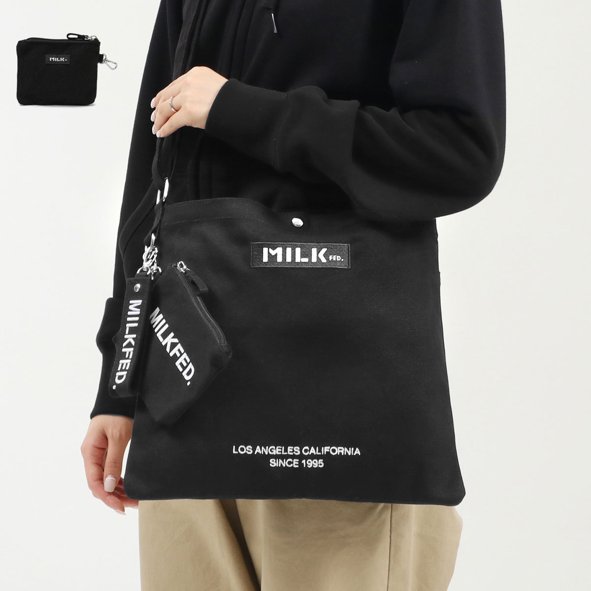 セール30％OFF ミルクフェド サコッシュ MILKFED. CANVAS SACOCHE W