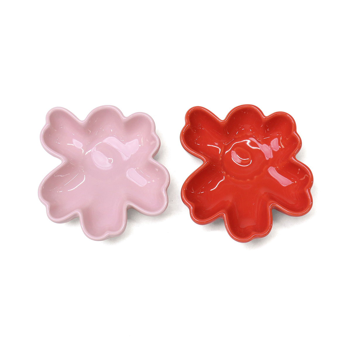 最大50%★10/15〜 日本正規品 マリメッコ プレート 皿 食器 marimekko 陶器 かわいい おしゃれ セット ペア 2枚 ミニ Unikko ボウルセット 11cm | marimekko | 01