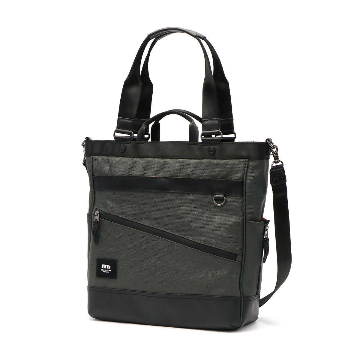 新品 MOUSTACHE トートバッグ 肩掛け B4 A4 通勤 ビジネス moustache on time 最大42%☆土日限定 トートバッグ メンズ