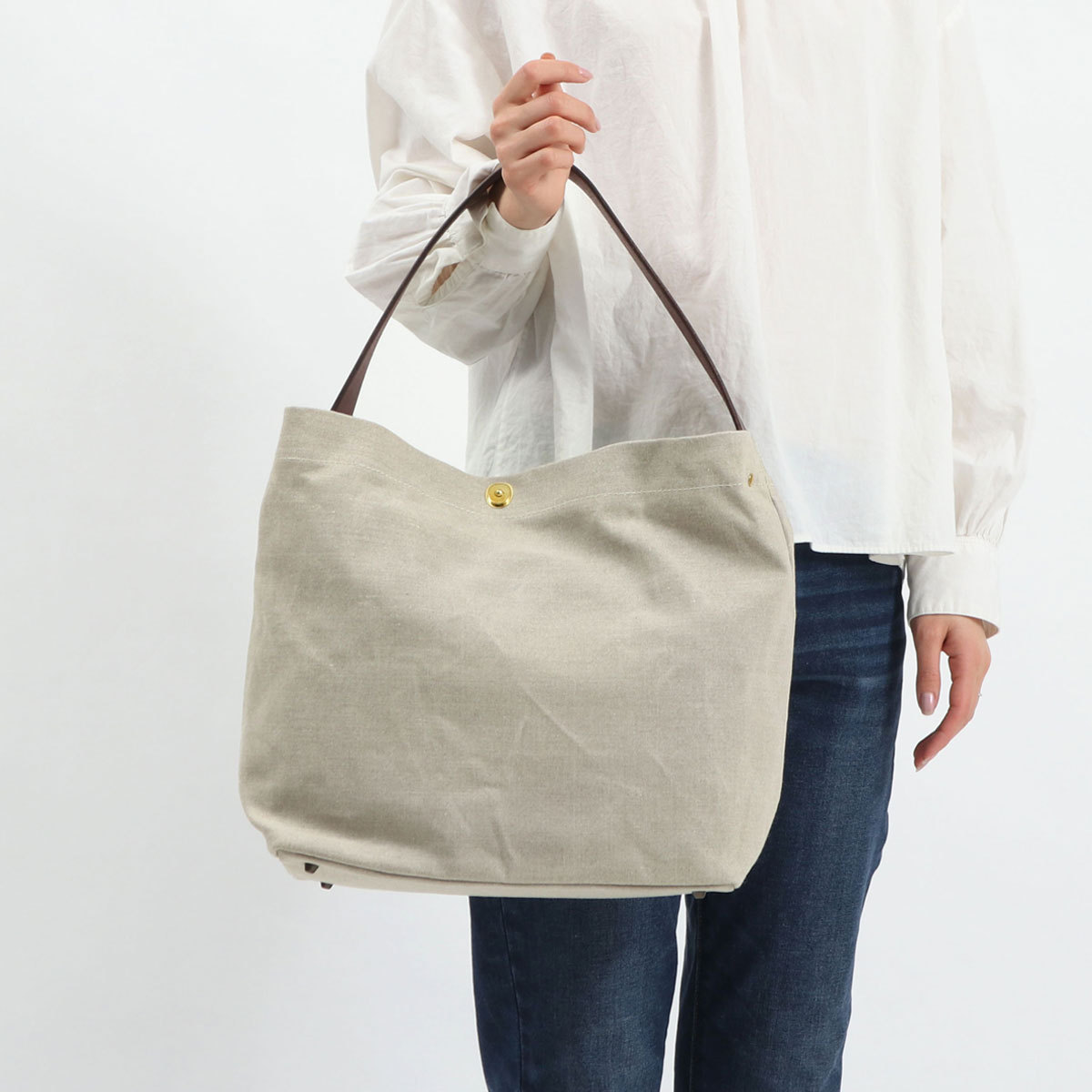 最大40%★6/25限定 MARINEDAY ショルダーバッグ マリンデイ LINEN CANVAS リネンキャンバス トートバッグ 2WAY ショルダー バッグ 本革 レディース MINIFISH｜galleria-store｜04