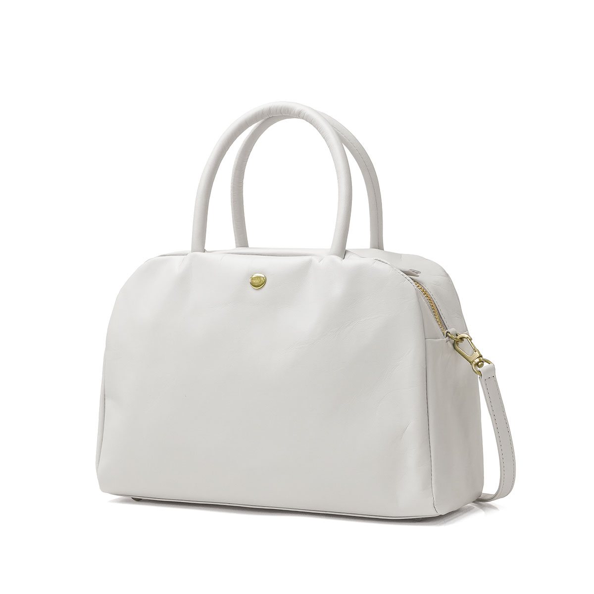 最大51%★5/24限定 ニュートラルグレイ トートバッグ レディース ファスナー付き Neutral Gray 軽量 小さめ 2WAY A5 日本製 斜め掛け 革 ハスキー 6026-745の画像