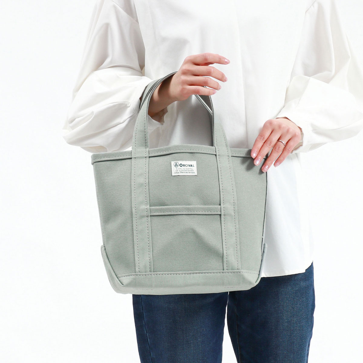 オーシバル トートバッグ ORCIVAL HANPU TOTE BAG SMALL バッグ ミニトート キャンバス A4 帆布 オーチバル レディース  RC-7060HVC