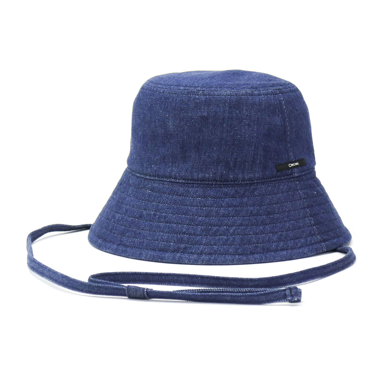 最大40%★11/5限定 オーシバル バケットハット ORCIVAL DENIM BACKET HAT デニム バケットハット 帽子 バケハ コットン  紐付き 日本製 レディース OR-H0082KDJ