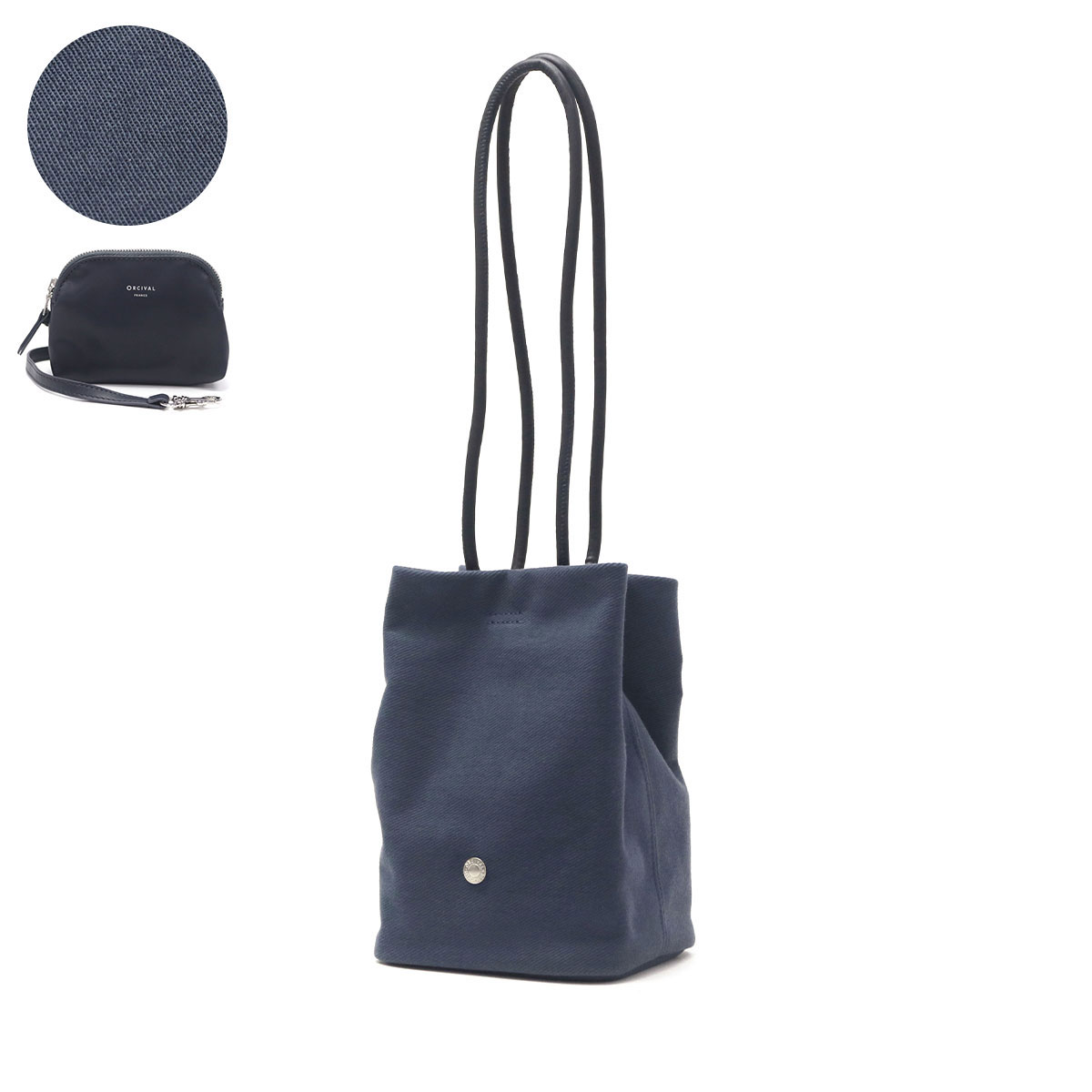 ORCIVAL オーシバル　トートバッグ　ネイビー ORCIVAL 最大41%☆7/13限定 オーシバル トートバッグ レディース