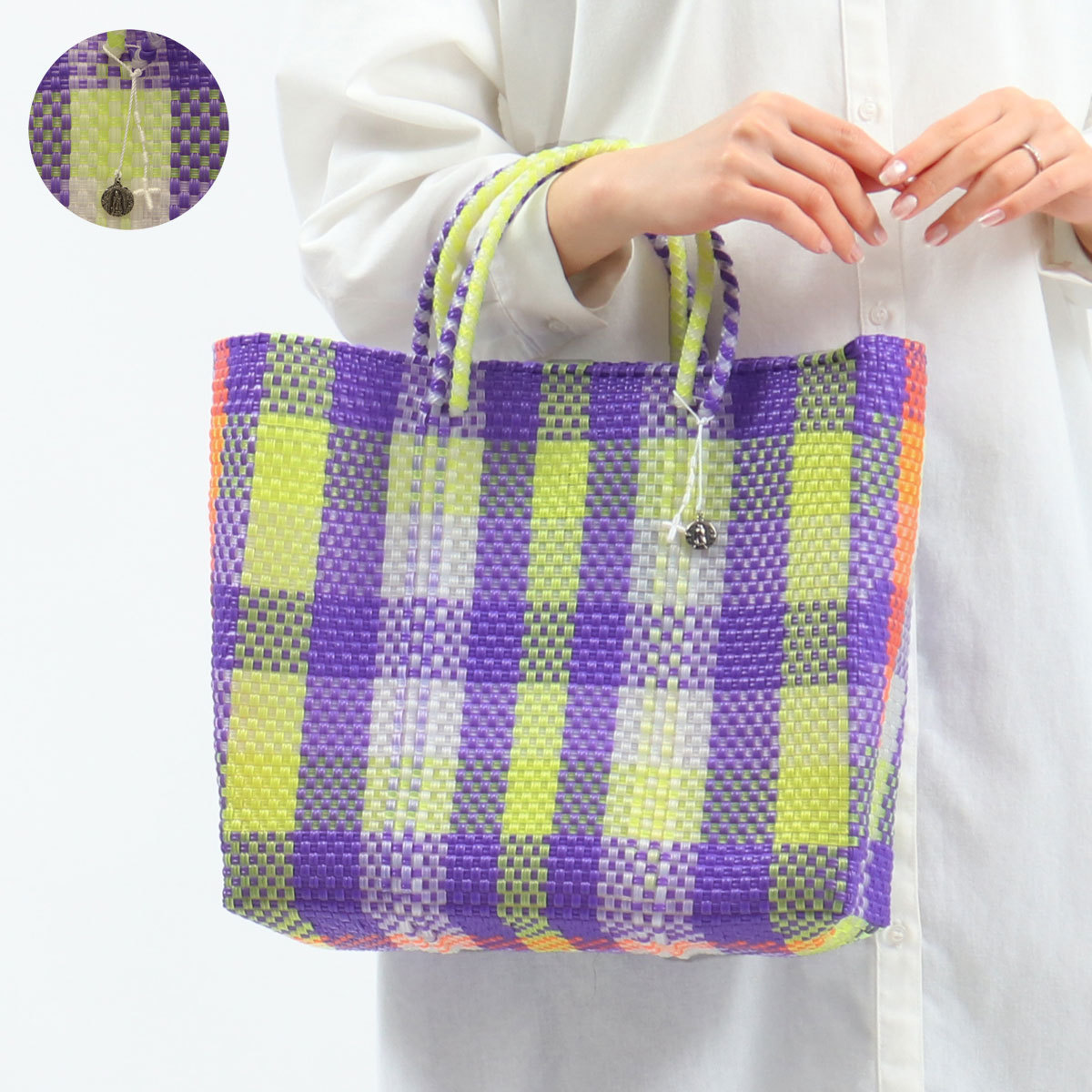 オホ デ メックス OJO DE MEX バッグ Plastico CAGO Tote Check S