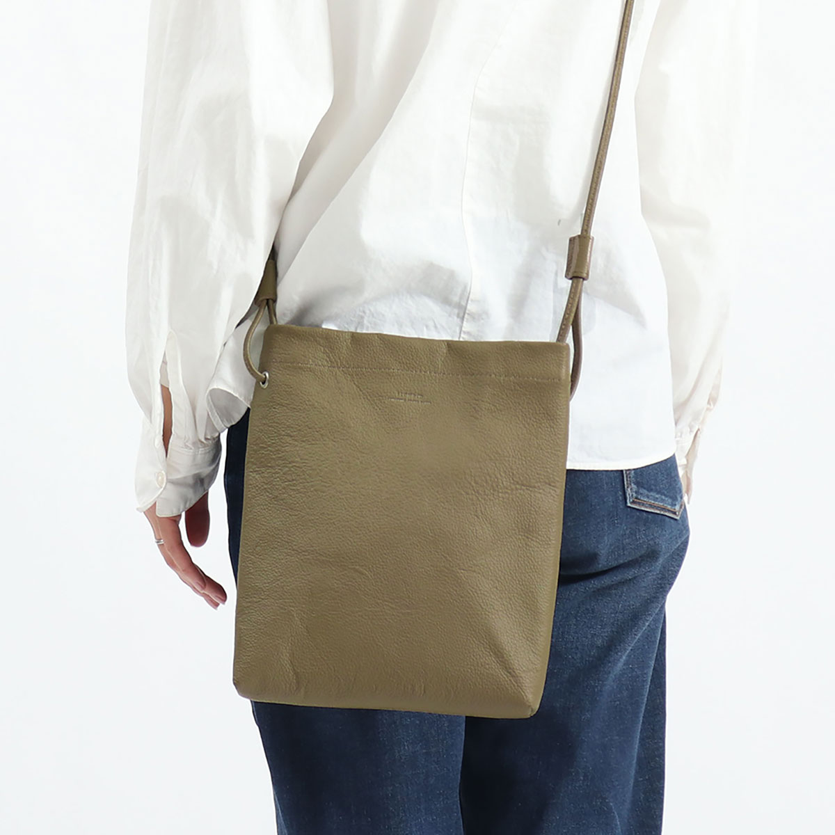 スロウ ショルダーバッグ SLOW embossing leather shoulder bag L