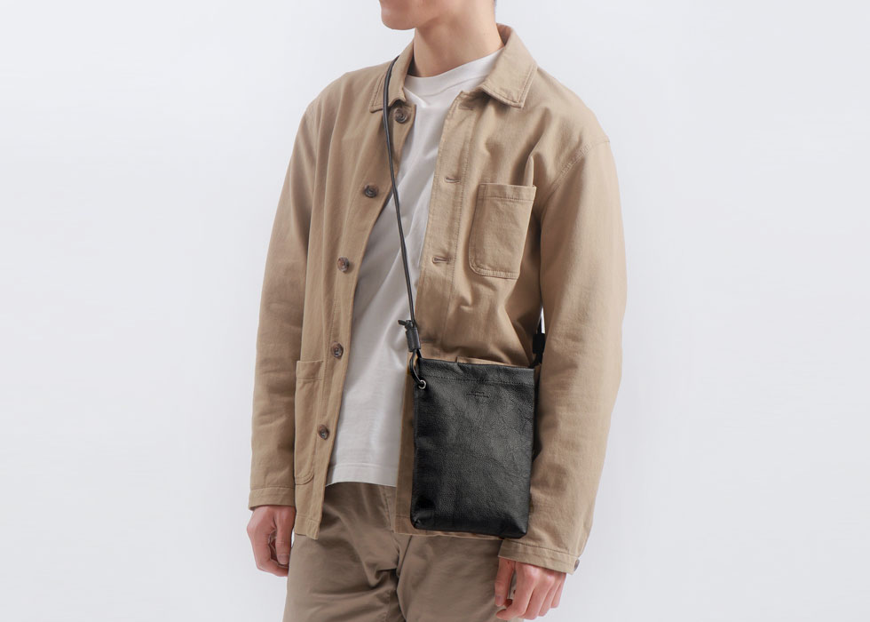 スロウ ショルダーバッグ SLOW embossing leather shoulder bag S