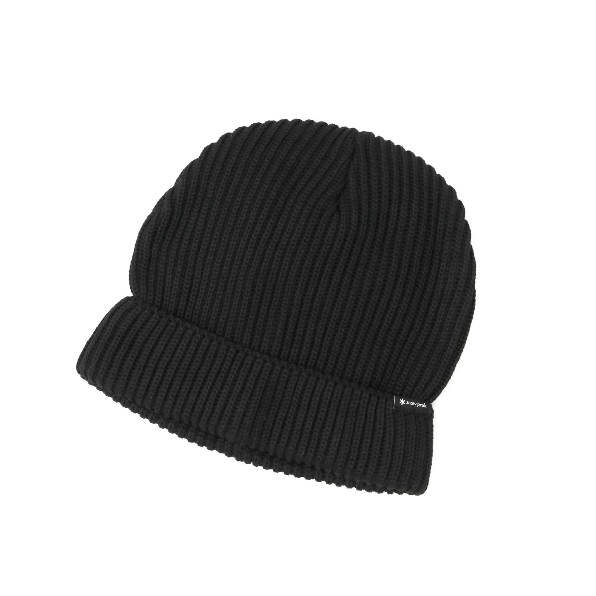 最大31%★4/9限定 スノーピーク 帽子 snow peak Pe/Co Knit Cap One Black ニットキャップ オールシーズン ロゴ  タグあり メンズ レディース AC-23AU205