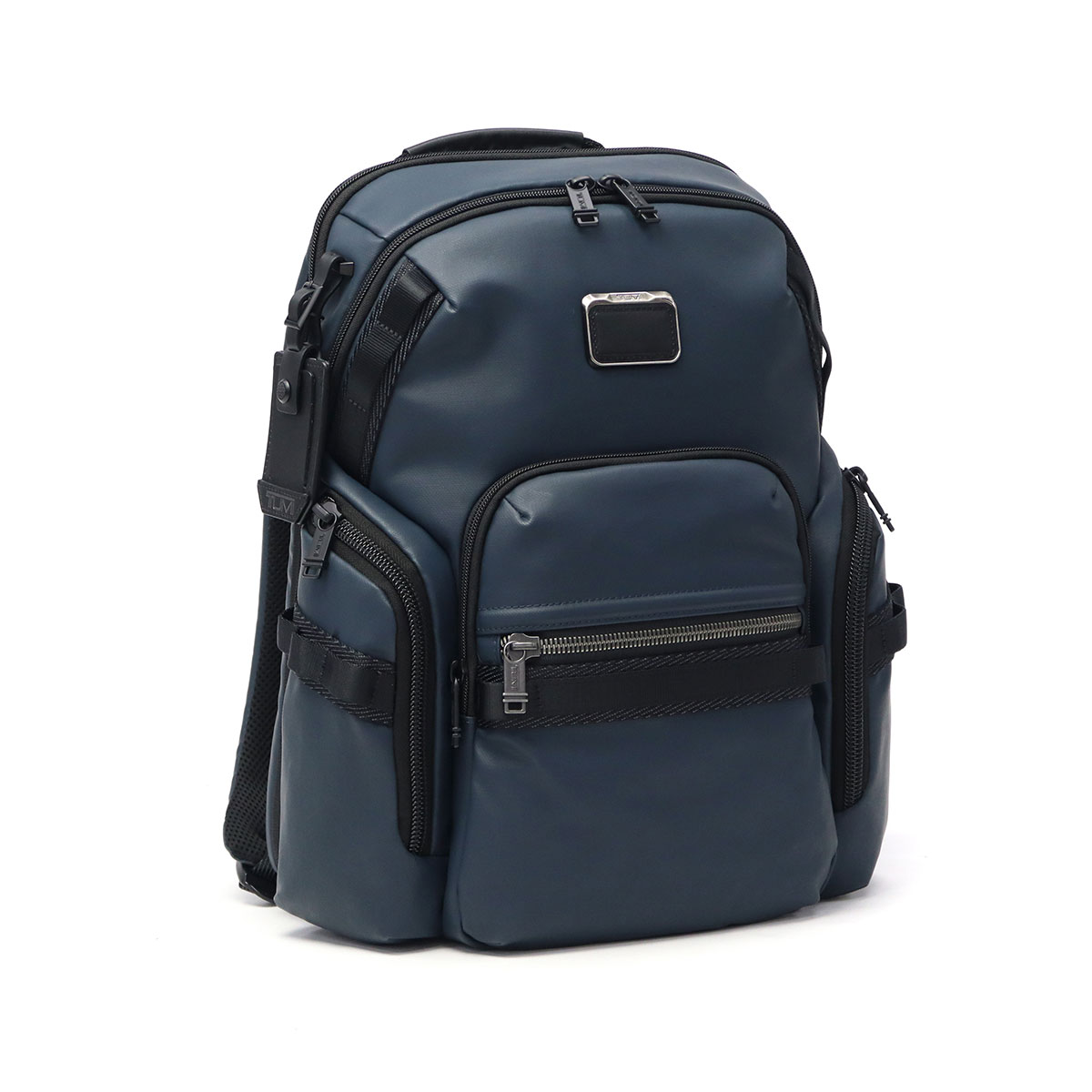 【美品✨】トゥミ バックパック リュックサック ビジネス レザー ネイビー 紺 TUMI（トゥミ） 最大51%☆2/11限定 正規品5年保証 リュック メンズ 大