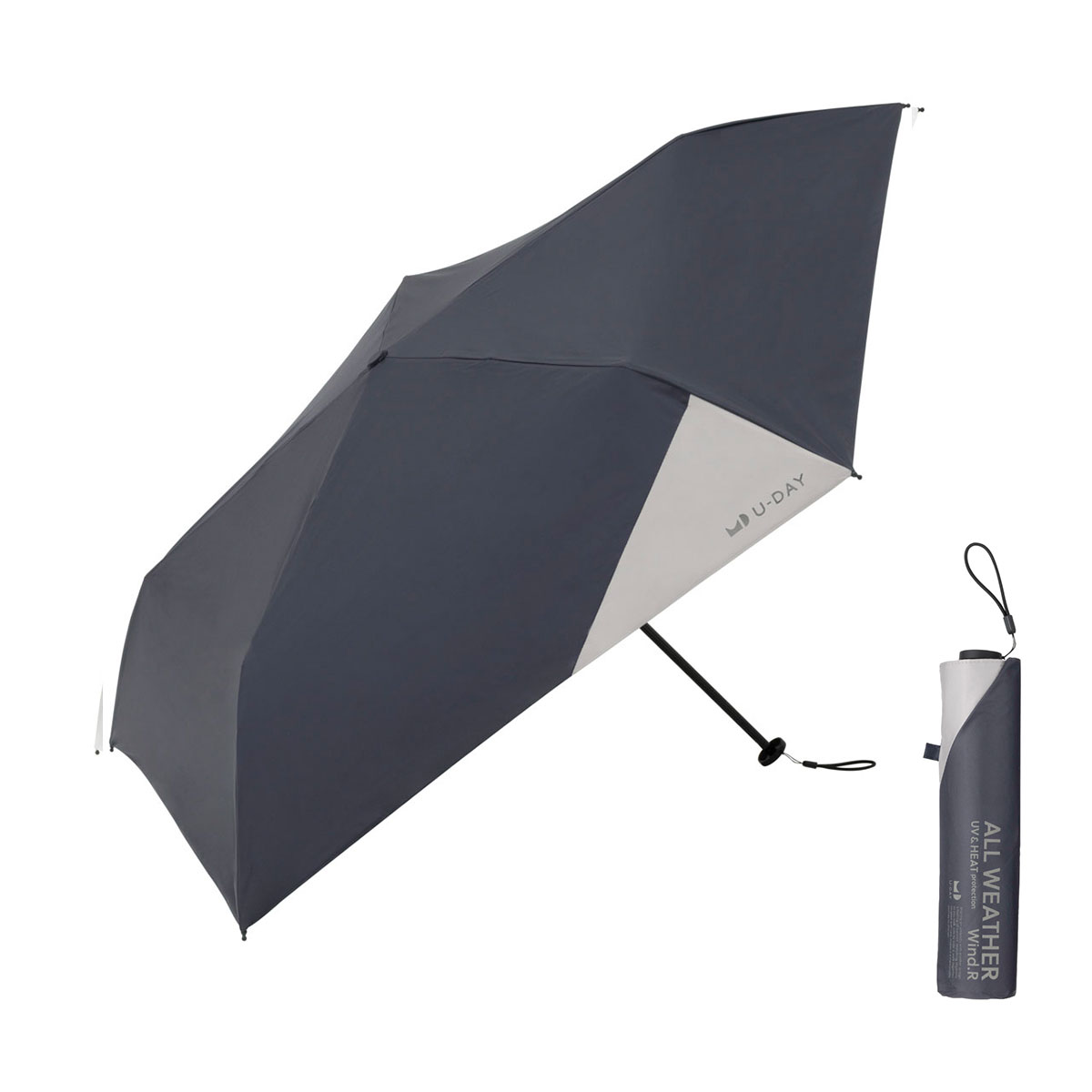 U-DAY 折りたたみ傘 傘 軽量 軽い 晴雨兼用 メンズ レディース 雨傘 日傘 ユーデイ ブラン...