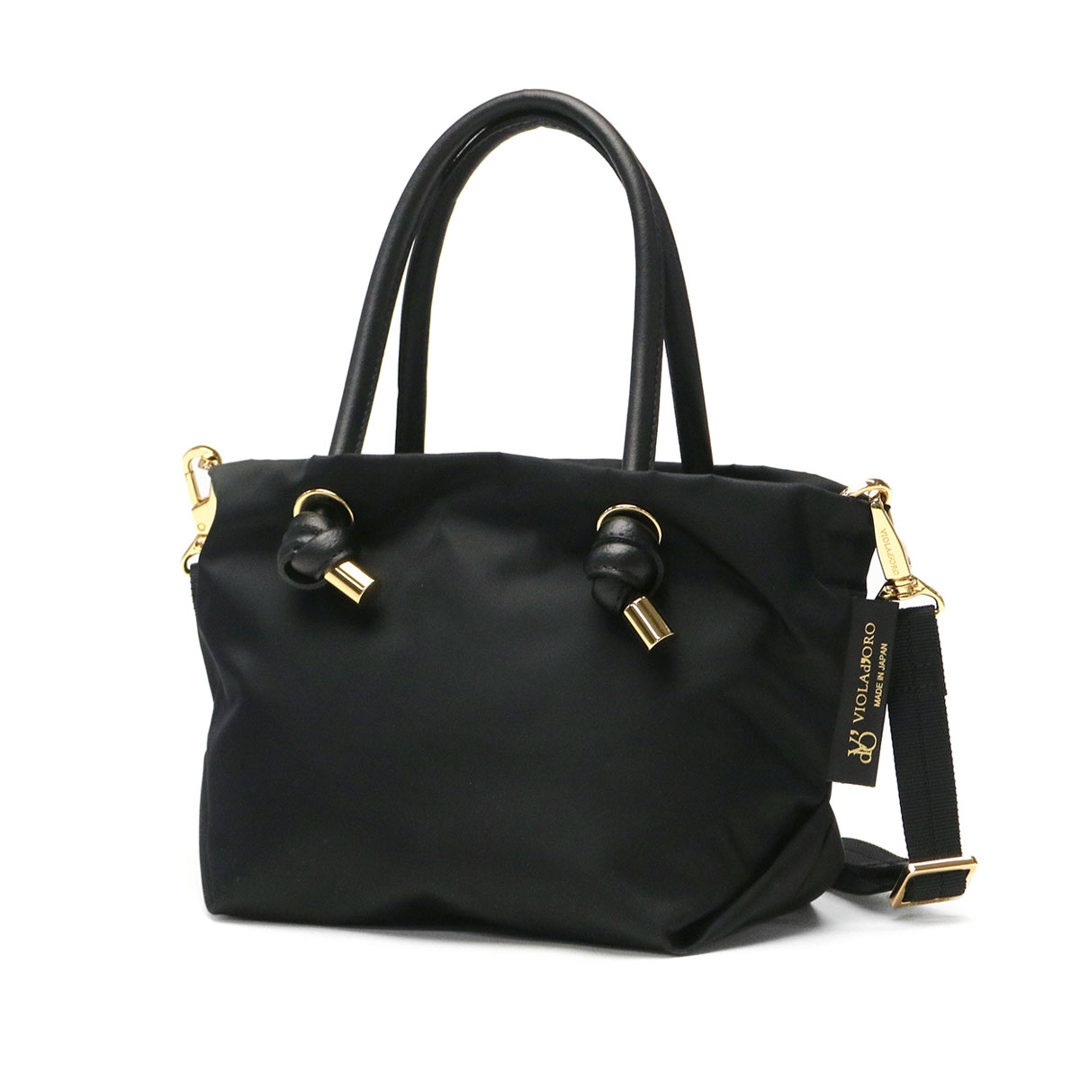 VIOLA d'ORO バッグ VIOLAd'OROバッグBIANCAブラックxトープXS ヴィオラ ドーロ