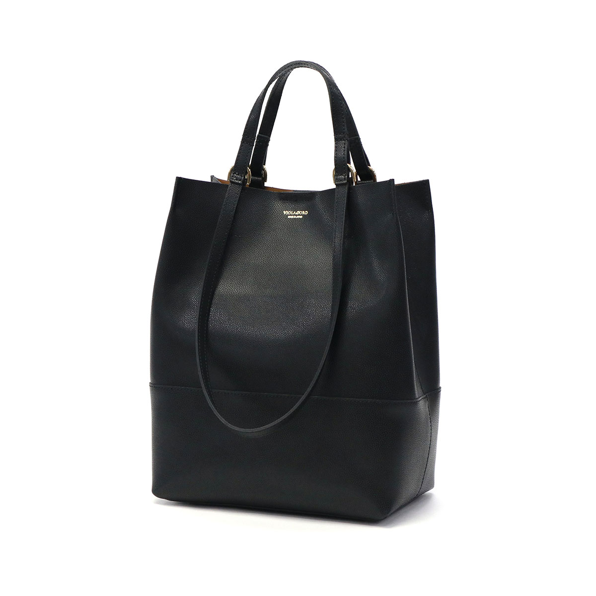 【美品】VIOLAd'ORO 別注コットン トートバッグ　2way ブラック 楽天市場】【土日限定 最大31倍】【正規品】 ヴィオラドーロ