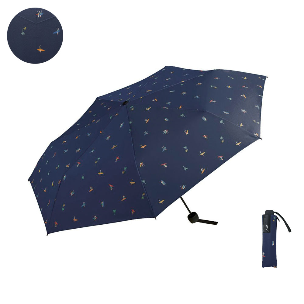 折りたたみ傘　晴雨兼用　チェック(青) 折りたたみ傘 晴雨兼用 カラードット チェック【ロフト限定