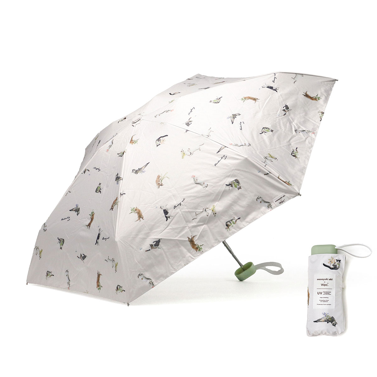 Wpc. 傘 レディース ダブリュピーシー 折りたたみ傘 ブランド おしゃれ 晴雨兼用 軽量 猫柄 ...