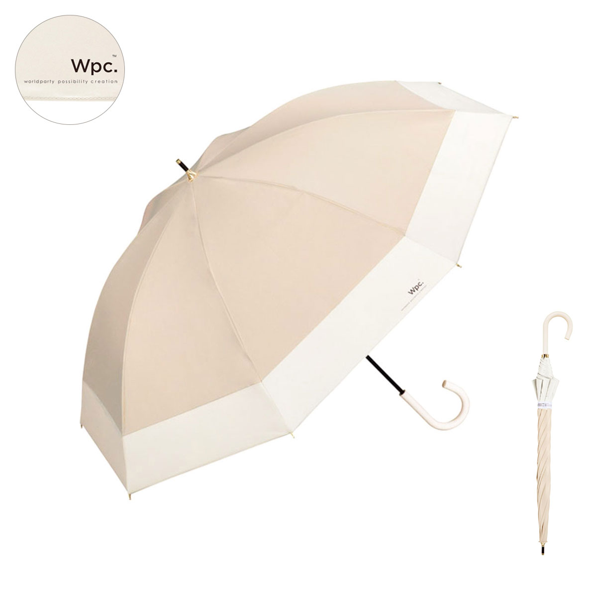 Wpc. 傘 レディース ダブリュピーシー 日傘 長傘 雨傘 完全遮光 ブランド 軽い 軽量 晴雨兼...