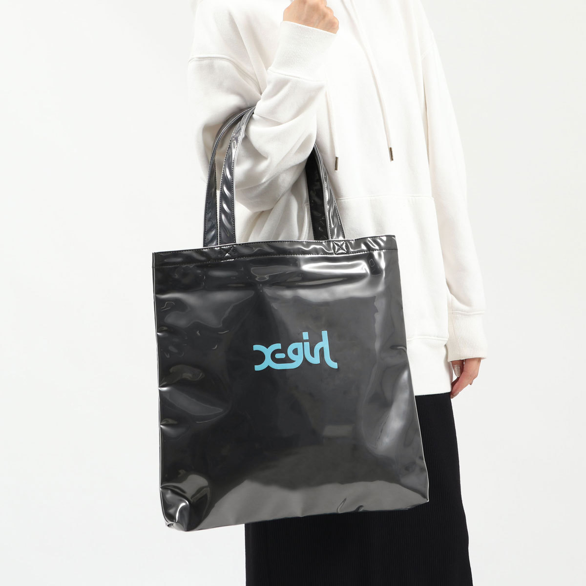 エックスガール トートバッグ X-girl MILLS LOGO TOTE BAG トート 持ち