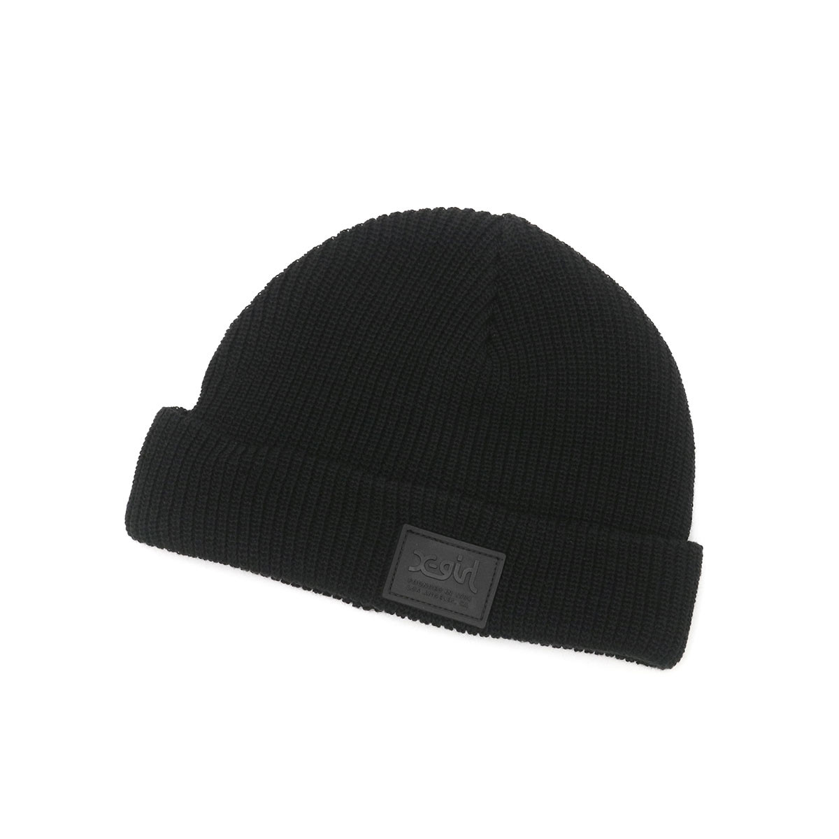 エックスガール 帽子 X-girl RUBBER PATCH KNIT CAP ニット帽 ニットキャップ ビーニー 夏用 吸水速乾 軽量 レディース 105232051007｜galleria-store｜02