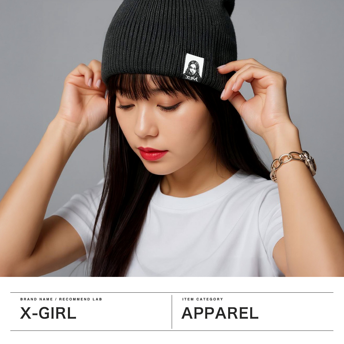 あいみょん　x-girl ビーニー　ニット帽　花柄 楽天市場】PIXEL FLOWER JACQUARD BEANIE X-girl エックスガール 帽子