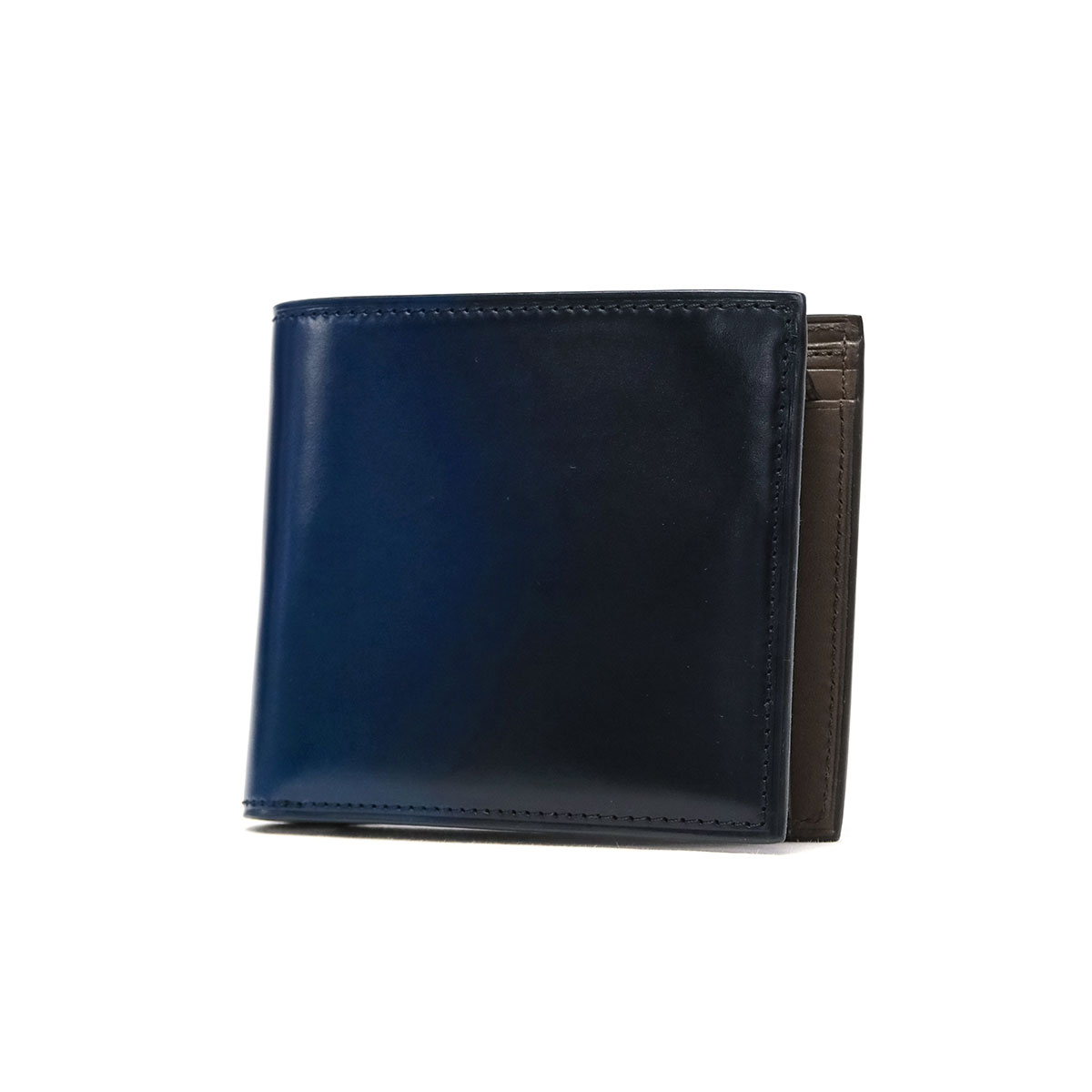 薄型2つ折り財布 Evo ブルー コンパクトウォレット ◆ YUHAKU ユハク 薄型2つ折り財布 Evo ブルー コンパクトウォレット ◇ YUHAKU ユハク