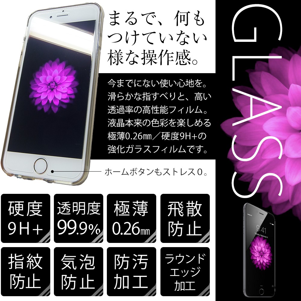  iphone6 4'7インチ 強化ガラスフィルム